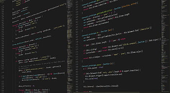 Close-up view of programming code in a text editor on a computer screen. HD wallpaper