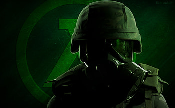 Opposing Force: Green Sentinel | Lambda Gasmask Operative | Green Hazard, green, Half-life, Half-Life: Opposing Force, game art, gas mask HD wallpaper