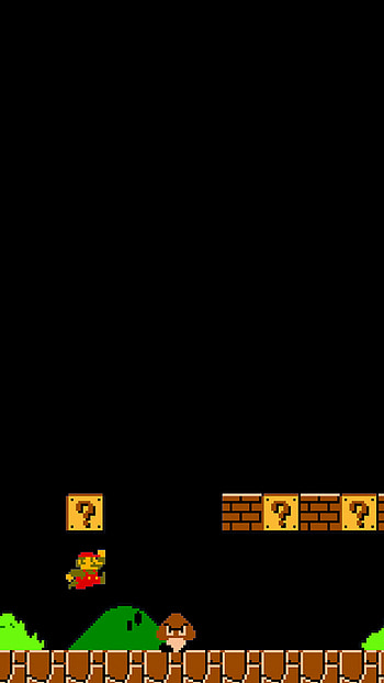 Mario Bros. OLED, Black background, Mario game art, Classic gaming HD phone wallpaper