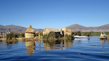 Nature, Grass, Sky, Boats, Lake Titicaca HD wallpaper
