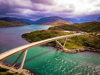 Kylesku Bridge - Scotland, Scottish Highlands, Scotland, Scottish Bridges, Kylesku Bridge HD wallpaper