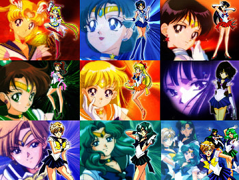 Sailor Moon Collage, anime girl, anime, sailormoon, group, cute, girl, collage, female HD wallpaper