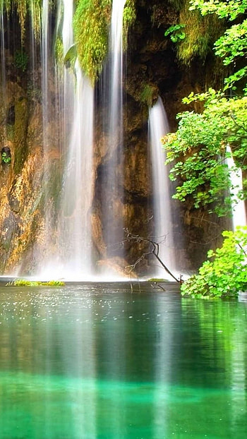 Moving, Waterfall, nature HD phone wallpaper