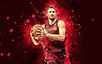 Kevin Love, , Cleveland Cavaliers, NBA, basketball, Cavs, Kevin Wesley Love, purple neon lights, Kevin Love Cleveland Cavaliers, Kevin Love HD wallpaper