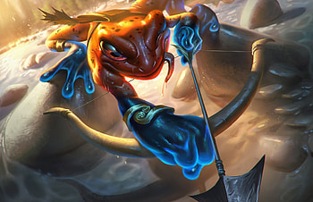 Ojj archer, frog, fantasy, blue, archer, ojj, augusto quirino HD wallpaper