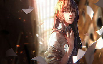 Kurisu Makise, 3D art, Steins Gate, manga, protagonist, Kurisu, Makise Kurisu, artwork, Kurisu Makise Steins Gate HD wallpaper