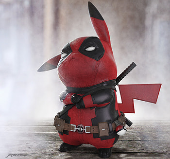 Pikapool, deadpool, pikachu, superheroes, artwork, artstation, digital-art HD wallpaper