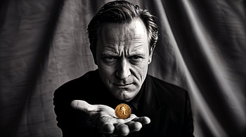 Greed Unveiled: Ultra of Intense Desire, Greed, man, Black & White, coin, serious HD wallpaper