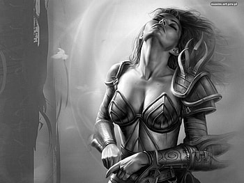 Armour, Sexy, 3D, Babe HD wallpaper