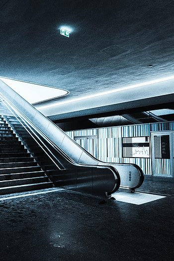 Miscellanea, Miscellaneous, Stairs, Ladder, Steps, Handrail, Railings, Metro, Subway, Escalator HD phone wallpaper
