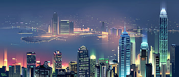 City Skyline Minimalist, skyline, city, minimalism, minimalist, artist, artwork, digital-art HD wallpaper