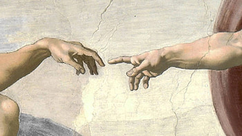 Michelangelo, Creation of Adam, Top HD wallpaper