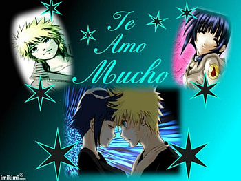 NaruHina Te Amo , blue, te amo, te amo mucho, stars, hinata, anime girl, anime, love, anime couple, naruto, anime boy, i love you HD wallpaper
