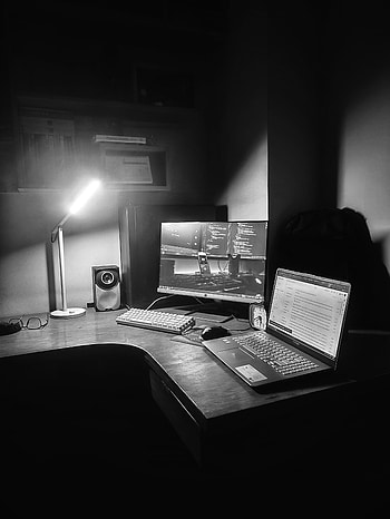 Programming is easy, coder, computer, code, blackandwhite, desk, programmer, black, laptop HD phone wallpaper