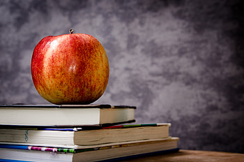 Food, Apple, Fruit, Book HD wallpaper