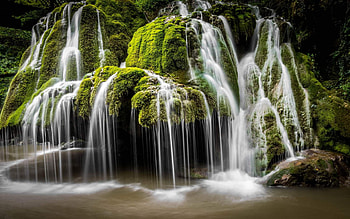 Bigar Waterfall, Caras Severin, Romania, river, cascades, water, rocks HD wallpaper