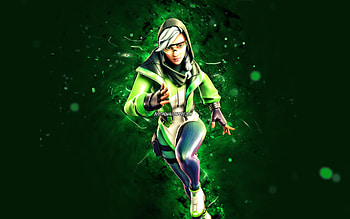 Green Synapse, , green neon lights, Fortnite Battle Royale, Fortnite characters, Green Synapse Skin, Fortnite, Green Synapse Fortnite HD wallpaper