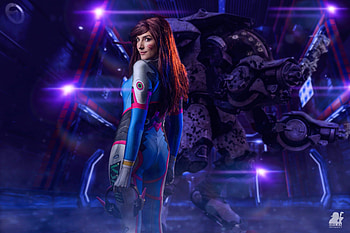 Dva Cosplay , dva-overwatch, overwatch, games, cosplay HD wallpaper