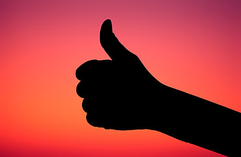 Thumb Up Silhouette Like Hand, hand, silhouette, thumbs up HD wallpaper