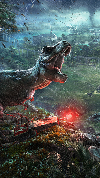 Jurassic World Evolution, Dinosaurs HD phone wallpaper