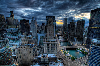 Cities, Rivers, Bridges, Building, Skyscrapers, r, Chicago HD wallpaper
