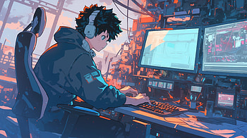 My Hero Acadamia - Izuku Midoriya, My Hero Academia, Izuku Midoriya, AI Art, lofi HD wallpaper