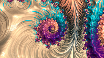 Trippy Psychedelic Fractal, colorful, colors, yellow, Abstract, fractal HD wallpaper