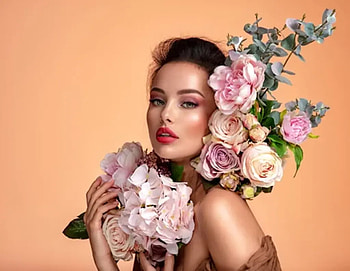 ღ, Fashion, Flowers, Woman, Model HD wallpaper