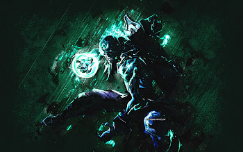 Zombie Ryze, League of Legends, green stone background, main characters, Zombie Ryze LoL, League of Legends characters, Zombie Ryze League of Legends, Zombie Ryze Skin HD wallpaper