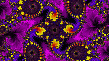 Trippy Psychedelic Fractal, trippy, psychedelic, trance, purple, dark, Abstract, fractal, abstract purple HD wallpaper