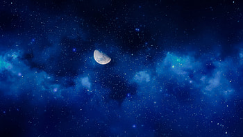Moon Starry Sky HD wallpaper