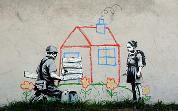 Volunteers Painting Banksy and - . HD wallpaper