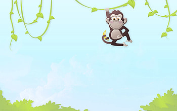 Vector, , Drawing, Branch, Monkey, Hang HD wallpaper