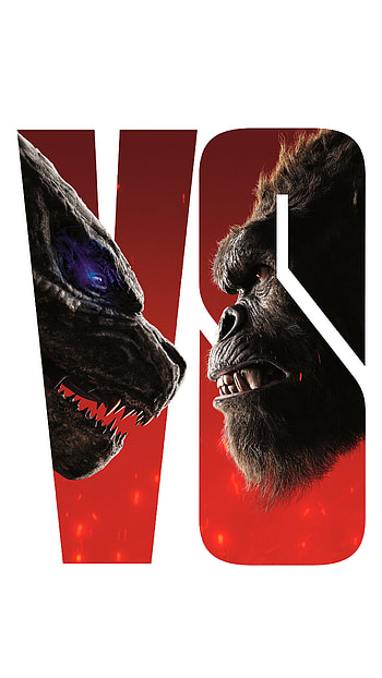 Godzilla vs. Kong, Epic monster battle, White poster, Sony Xperia HD phone wallpaper