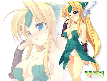 anime girl, anime, green, cute, girl, elf HD wallpaper
