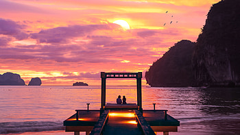 Sweet Sunset Couple , love, couple, artist, artwork, digital-art HD wallpaper