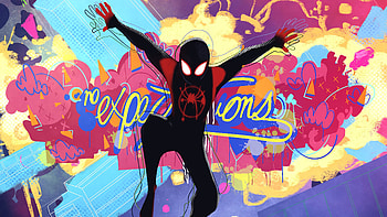 Spiderman into Spiderverse, Superheroes , Artistic backgrounds HD wallpaper