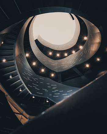 Architecture, Building, Lights, Shine, Light, Miscellanea, Miscellaneous, Lanterns, Spiral HD phone wallpaper