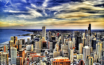 Cities, Building, View From Above, Bright, r, Chicago HD wallpaper