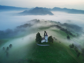 Church Landscape, Landscape, Nature, grass, Church HD wallpaper
