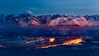 Nature, Sunset, Mountains, Poland, Shine, Light, Tatras, Carpathians HD wallpaper