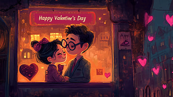 Love's Embrace: A Happy Valentine's Day, Happy Valentine's Day, couple HD wallpaper