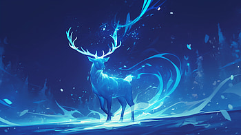 Ethereal Forest Stag — Mythic Magical, ethereal, deer, mythical creature, forest spirit, magical HD wallpaper