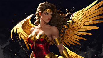 Wonder Woman Wings Of Truth, wonder-woman, superheroes, artwork, art, digital-art, ai, deviantart HD wallpaper