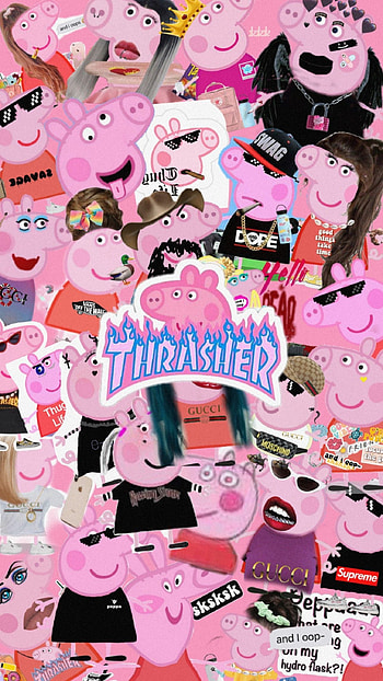 peppa pig, collage HD phone wallpaper