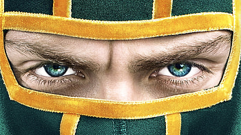 Kick-Ass 2 movie, Film mask, Aaron Taylor-Johnson, Intense gaze HD wallpaper