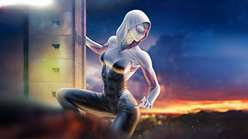 Gwen Stacy Among The Clouds, gwen-stacy, superheroes, artwork, art, digital-art, artstation HD wallpaper