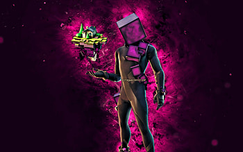 Reactive Off Geometrik, , purple neon lights, Fortnite Battle Royale, Fortnite characters, Reactive Off Geometrik Skin, Fortnite, Reactive Off Geometrik Fortnite HD wallpaper