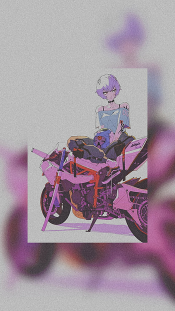 Rei Ayanami, Evangelion, Motorbike HD phone wallpaper