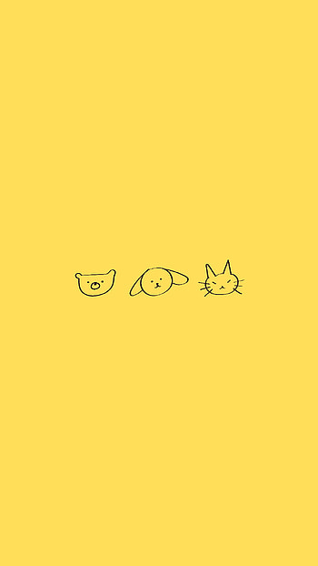 Bear , art, yellow HD phone wallpaper